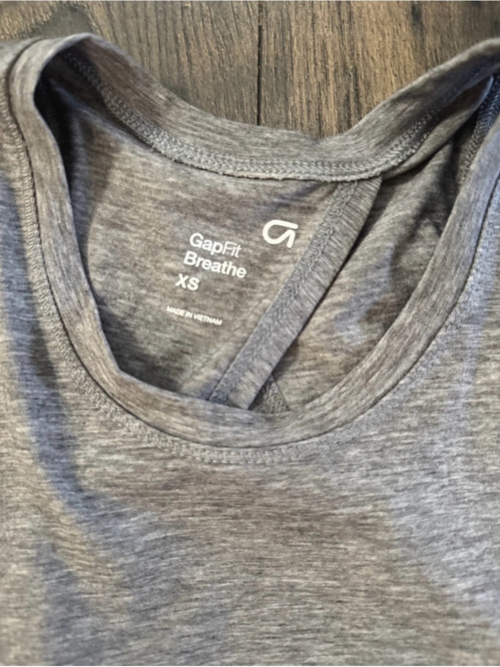 GAP Gray Heather Performance Racerback Tank - Picture 3 of 4